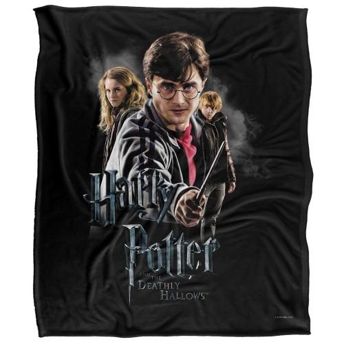 Harry Potter And The Deathly Hallows Silky Cast Supersoft Blanket