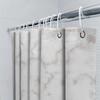 Luxury White Marble Shower Curtain Set For Bathroom Decor Modern Gold Accents Bath Mat And Hook Package Kit (200 X 180Cm)