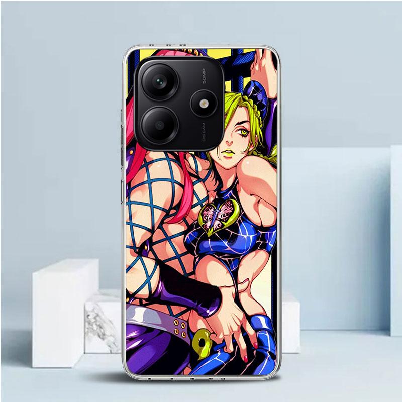 JoJo's Bizarre Adventure Jolyne Cujoh Phone Case For Xiaomi Redmi Note 15 14 14S 13 12S 12 Pro Plus 11S 11 11T 11E 10S 10 + Soft