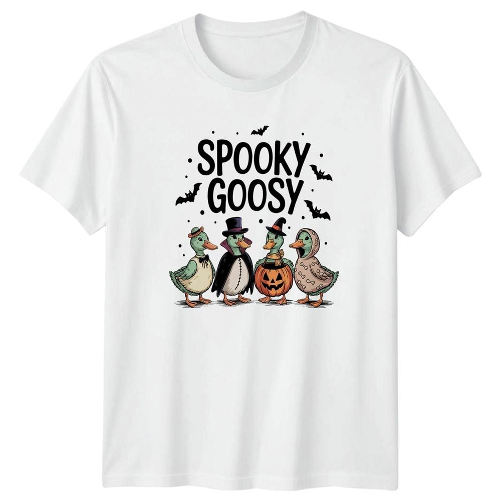 Spooky Goosy TShirt Cute Ducks Halloween Gift For Him And Her S