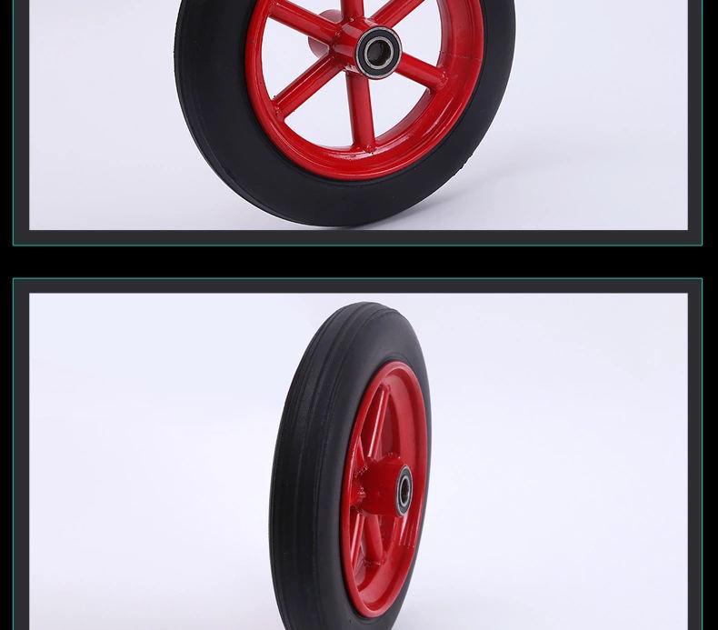 Heavy-Duty Outdoor Industrial Casters with Silent Rubber Tires for Small Trolley and Flat Cart Wheels