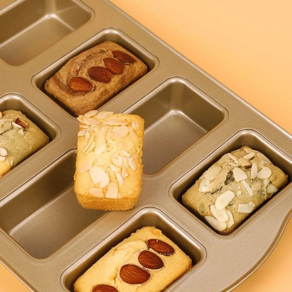 Non-Stick Mini Loaf Brownie Pans 8-Cavity Muffin Dessert Tray Mini Bread Baking Mold  Bakeware