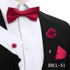 Korean Style 4-Piece Men's Bow Tie & Pocket Square Set for Weddings & Formal Events
