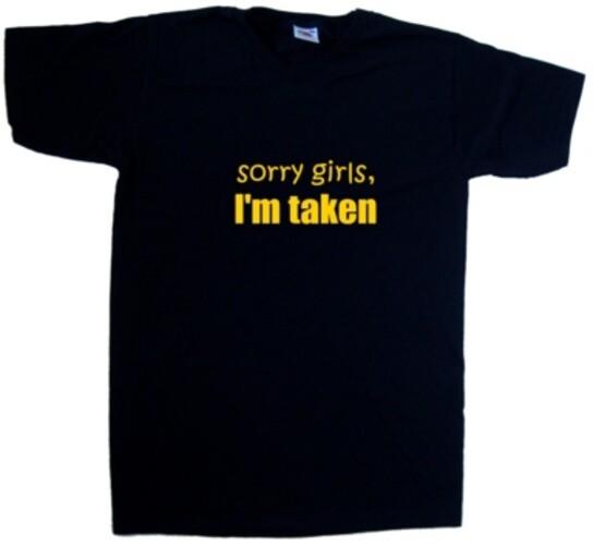 Sorry Girls I'm Taken Funny V-Neck T-Shirt