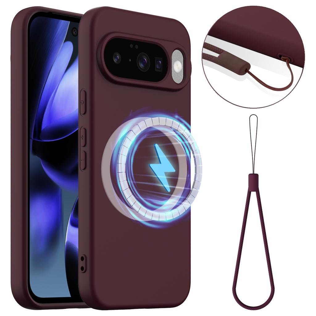 For Google Pixel 10 Case Compatible with MagSafe Anti-Drop Liquid Silicone Phone Cover