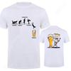 Fashion Skeleton Enjoying FRIDAY Beer Day Tees Back Print Men's T-Shirt Finally Friday for Drink Lover Male Oversized Clothing
