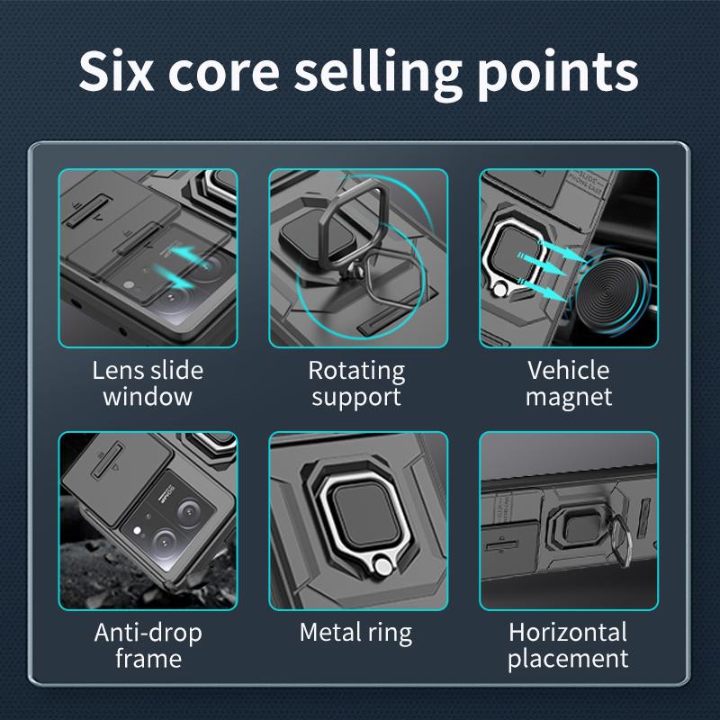 Pro Xiomi 13T 5G pouzdro Shockproof Armor Car Magnetic Holder Ring Cover Pro Xiomi Mi 13T 13 T Xiaomi13T T13 Pro Lens Protect Funda
