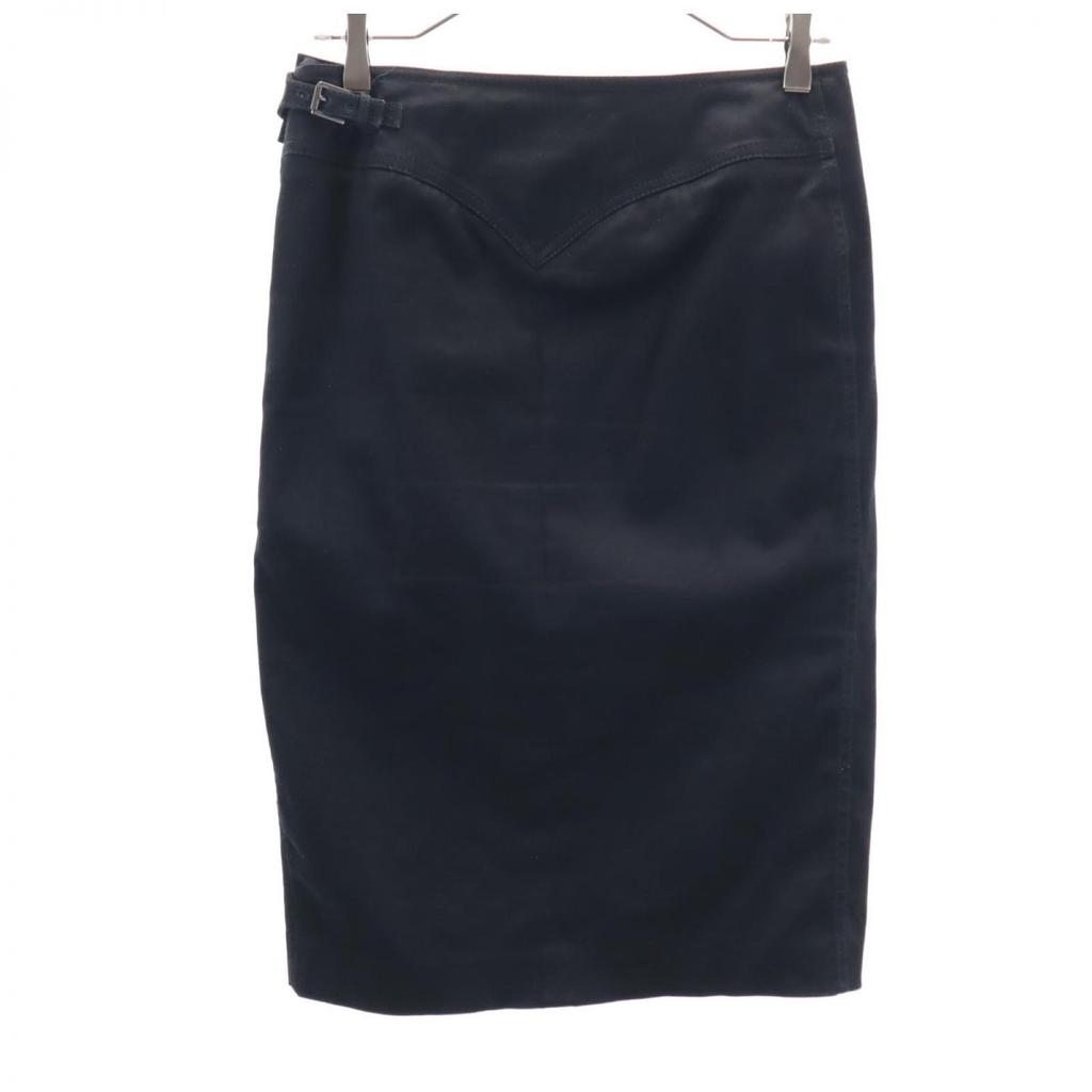 GUCCI made in Italy Midi length skirt 38 black stretch Women Used
