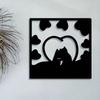 Vintage Iron Cat Silhouette Wall Art Metal Home Decor Gift for Cat Lovers