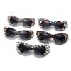 Luxury Diamond Cat Eye Sunglasses Women Vintage Designer Trendy Big Frame Crystal Rhinestone Sun Glass