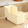 1Pcs Plastic Kitchen Storage Bin With Wheels Open Top Cabinet Organizer For Dishes Bottles
