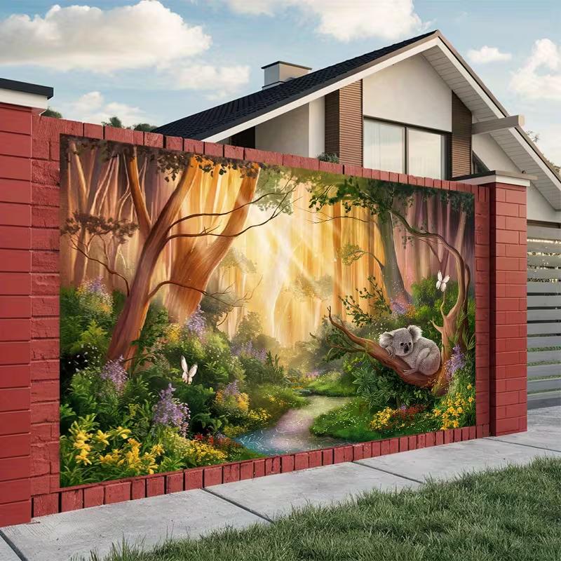 2D Koala Enchanted Forest Backdrop Kids Party Photography Background