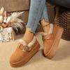 Fashion 2025 New Winter Women Thickened Fluff Boots Comfortable Outdoor Flat Platform Boots Women Plush Fashion Retro Cotton Shoes Women