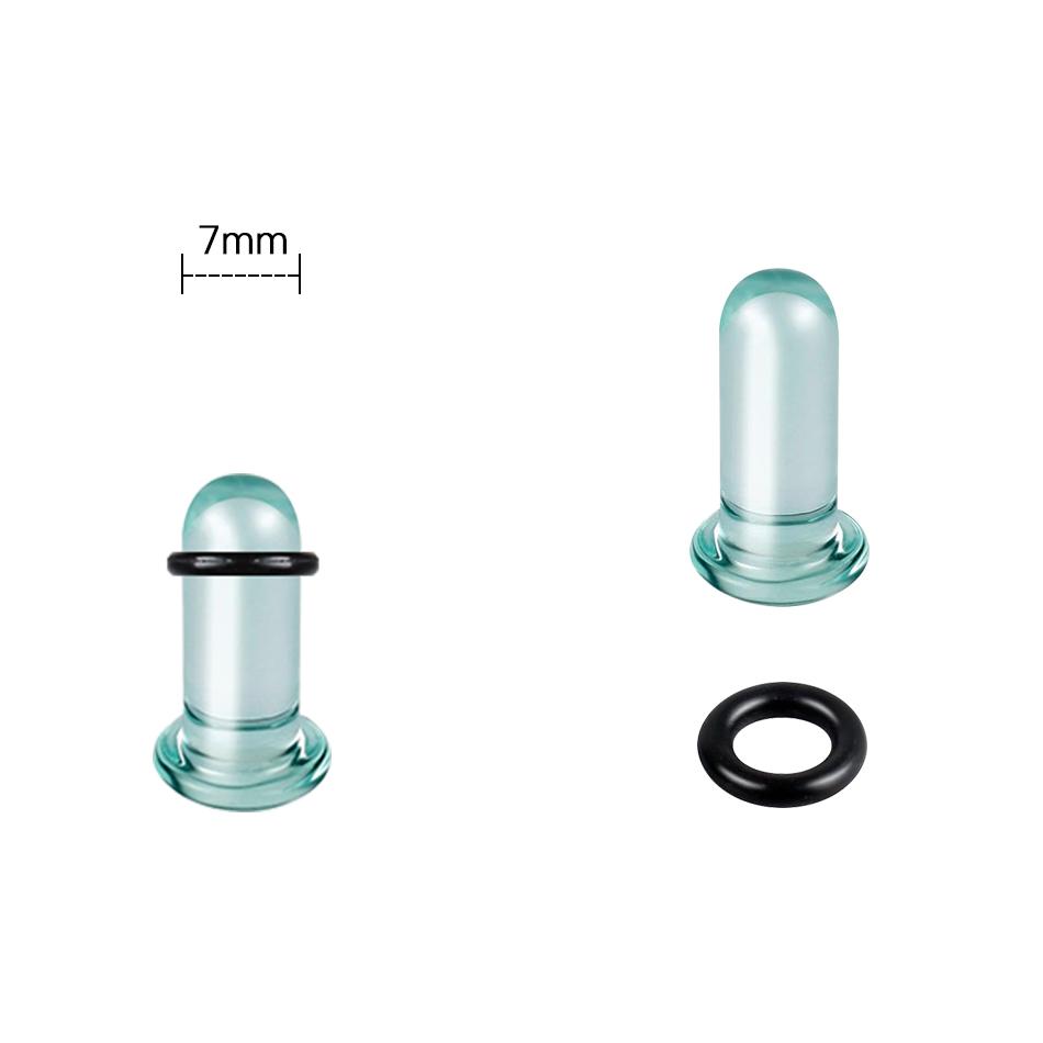 2Pcs/lot Glass Ear Plug And Tunnel 1.6-16mm Ear Dilators Taper Stercher Gauges Single Flare Flesh Expander Body Piercing Jewelry