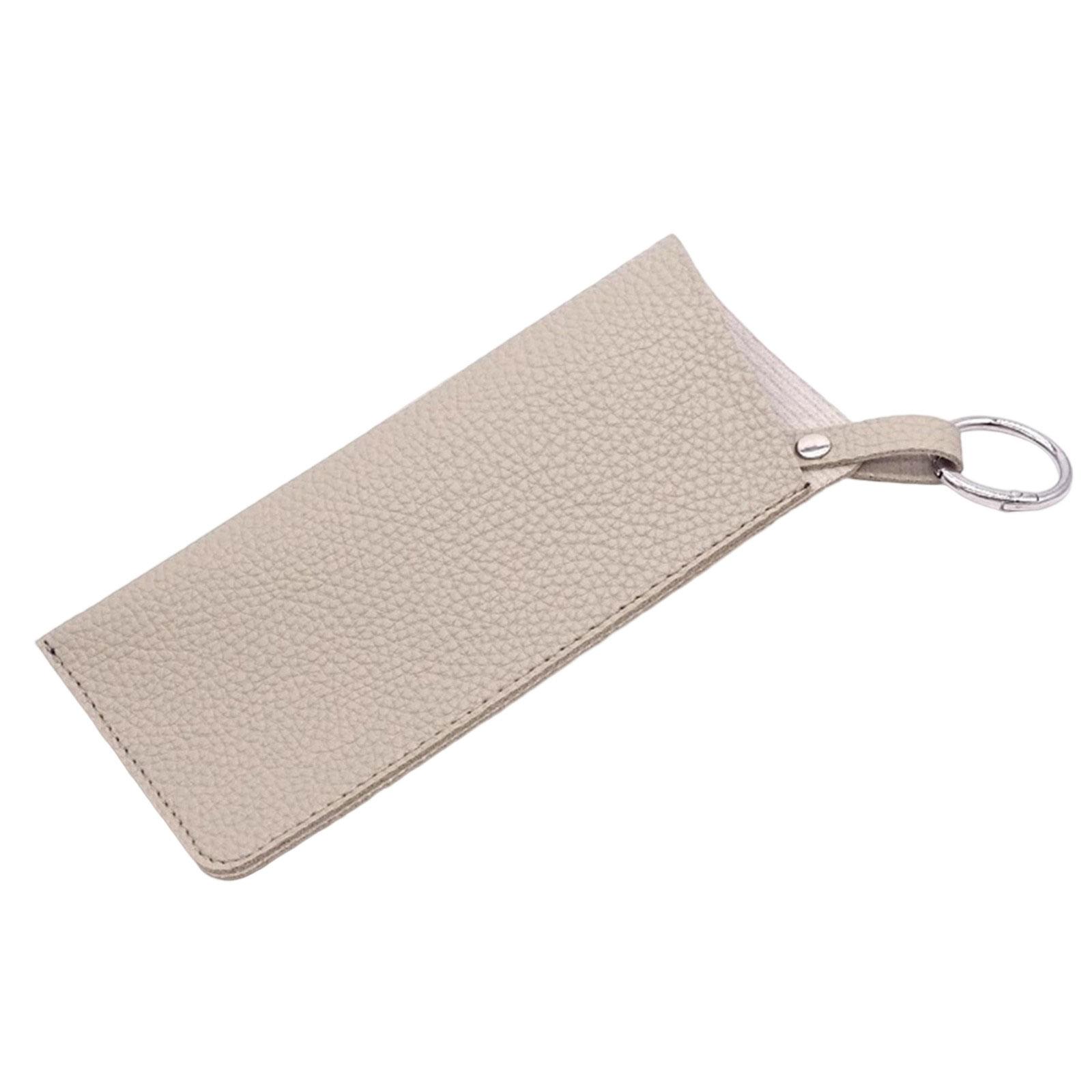 

Foldable Glasses Storage Bag With Detachable Hook Waterproof PVC Materials Trim Design For Commuting Outdoor Activitie абрикосовый