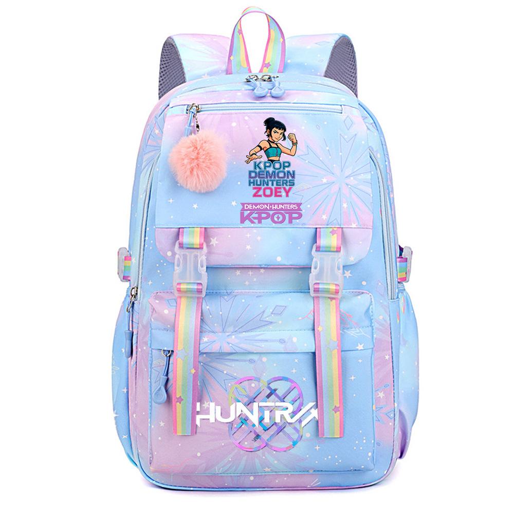 Anime Demon Hunters Printed Large Capacity Waterproof Backpack Teenger Student Schoolbag Bookbag Travel Bag