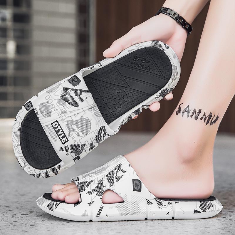 FashionMen's Slippers Slip On Summer Sneaker Slippers Men Outdoor Thick Bottom Platform Slides Soft Eva Slippers Casual Men Beach Shoes