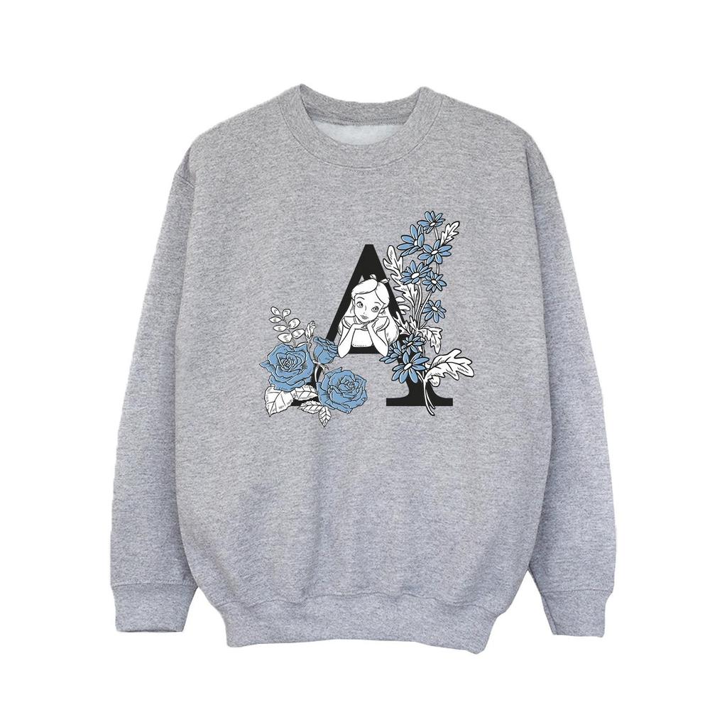 Disney Girls Alice In Wonderland Letter A Sweatshirt