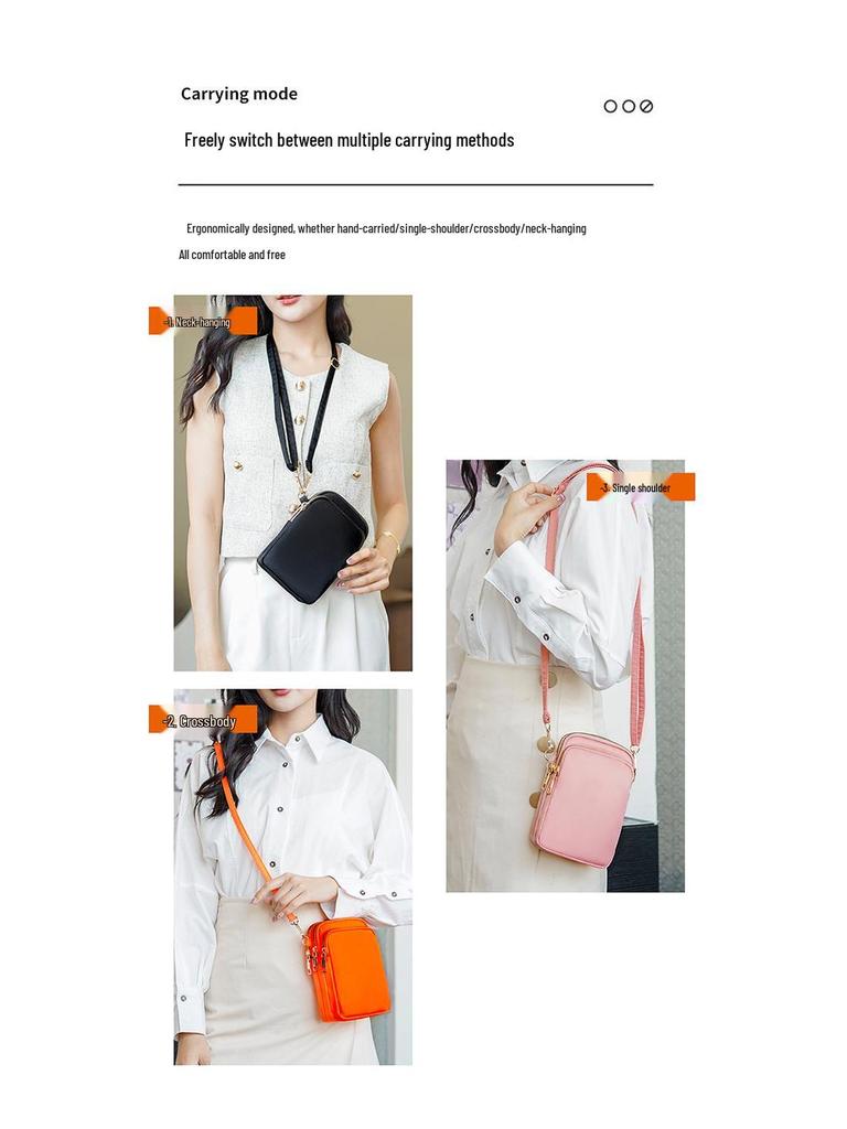 2024 Women's Crossbody Mobile Phone Bag - Trendy Korean-Style Mini Vertical Pouch and Coin Purse.