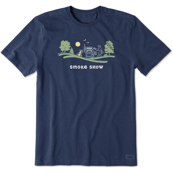 

Life is Good. Men s Smoke Show Vista Short Sleeve Crusher Tee, Darkest Blue S