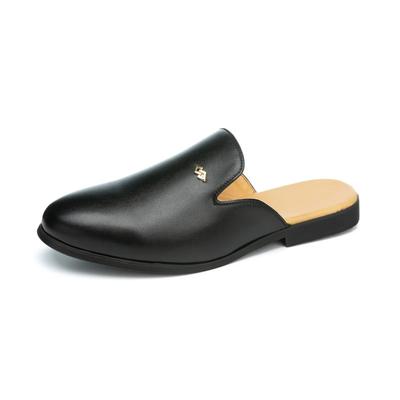 Mules d'été pour hommes Baotou Mules de luxe en cuir de vache Mules décontractées à la mode Mocassins Classiques Business en cuir