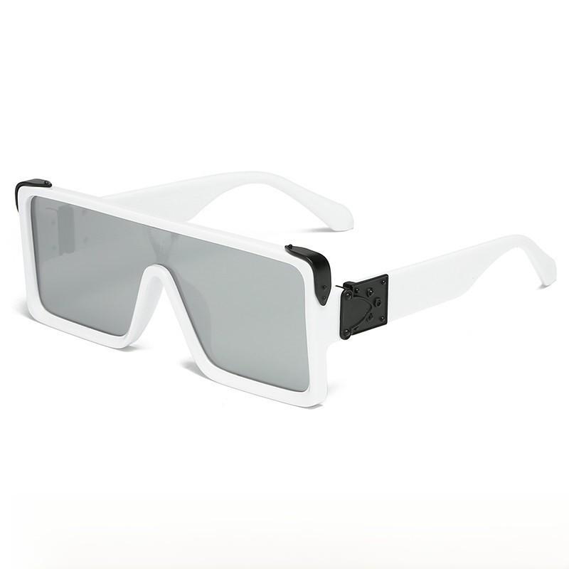 

Fashion Square Sunglasses Uv400 Protection For Summer Outdoor Parties WhiteFrameMercuryLens
