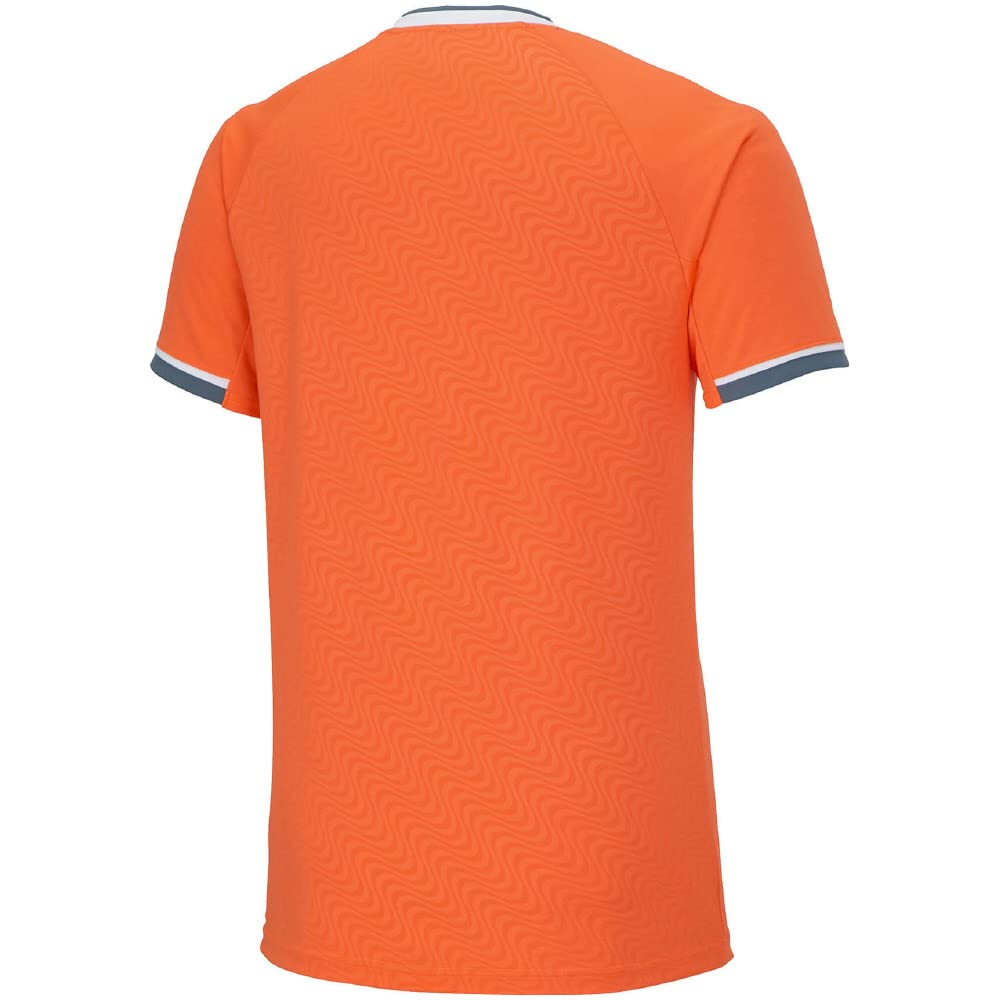 Tennis Solar Cut Game Short Easy To 62JAA031 Soleil Orange L [Mizuno] Wear, Shirt, Sleeve, Move,