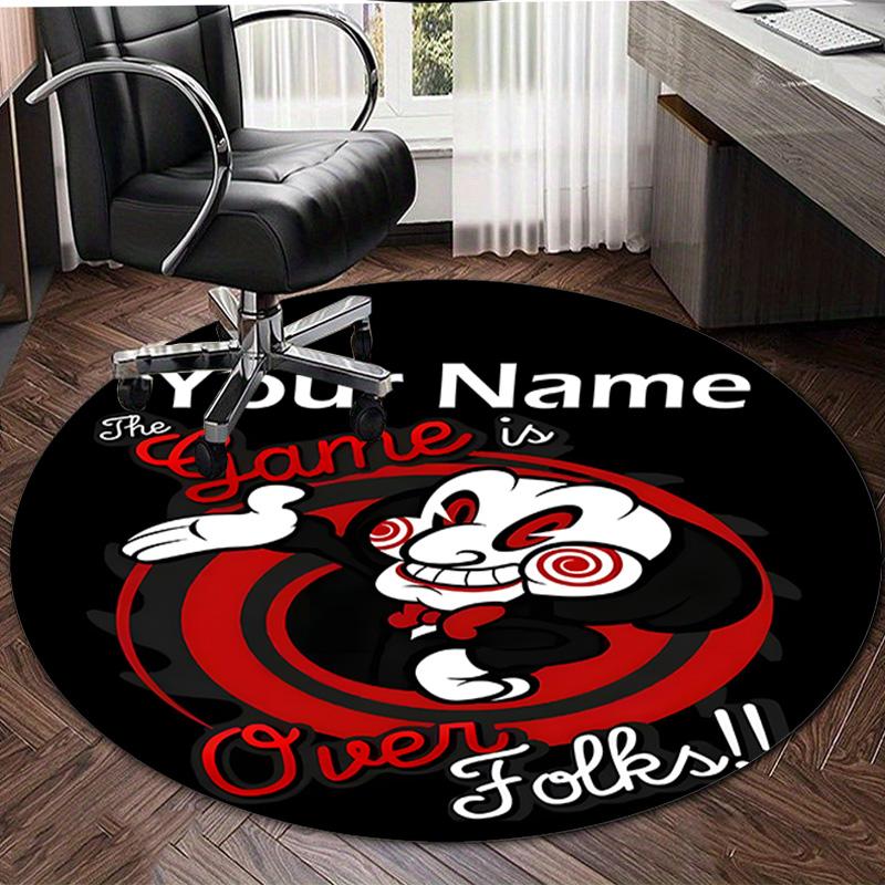 Personalized P-Pennywise Round Chair Office Rug - Perfect for Mat, Office Chair & More - Ideal Gift for Birthdays and Holidays