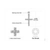 JewelryPalace Cross Sideway 925 Silver Cubic Zirconia Pendant Necklace for Women Yellow Gold Rose Gold Plated No Chain