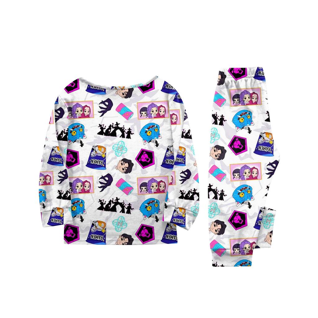 Prints Family Matching Long Sleeve Tops+Pants Set Family Matching Sets