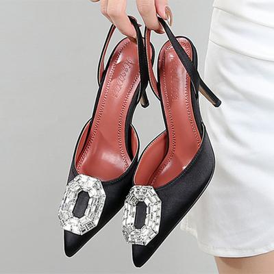 Mode Mode Seide Strass Design Pumps Damen Sexy Spitze Hohe Absätze Glitzer Hochzeit Party Schuhe Sommer Sandalen mit Absatz