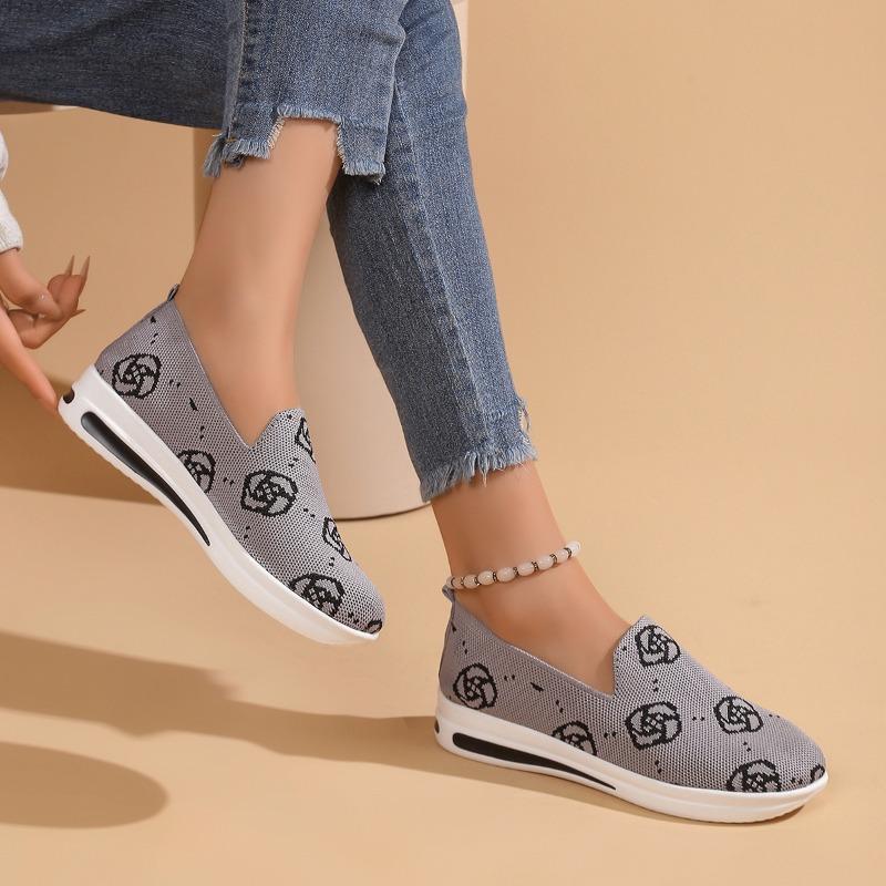 Summer New European and American Foreign Trade Large Size Single Shoes Women's Flat Bottom Thick Sole Wedge Heel Sports Style Casual Shoes