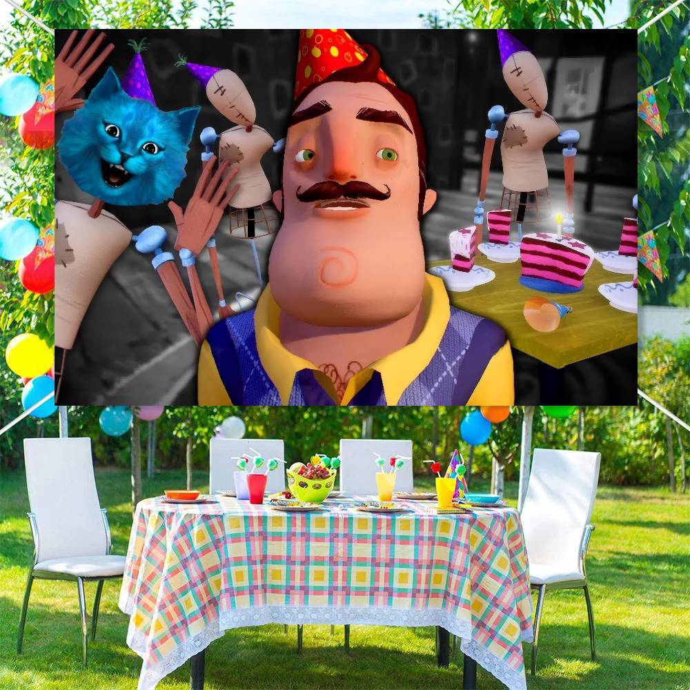 Spiel HELLO N-NEIGHBOR Fotografie Hintergründe Kindergeburtstag Foto Hintergrund Studio Porträts Fotowand Requisiten