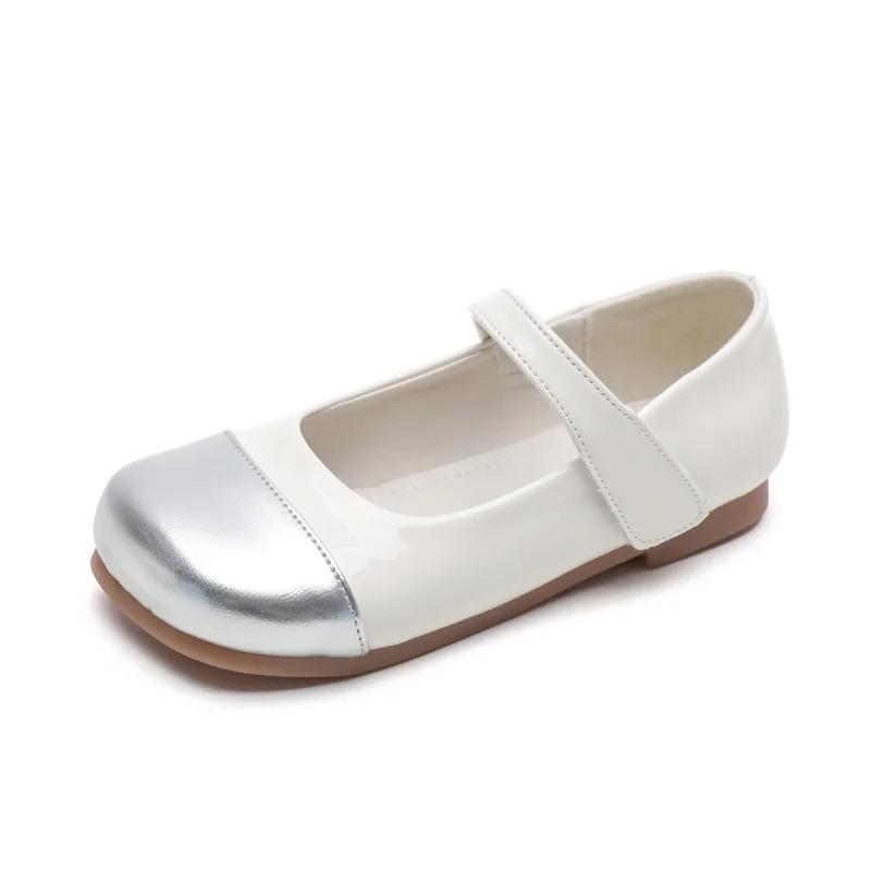 Neue Mädchen Prinzessin Lederschuhe Patchwork Elegant Kinder Ballett Aufführung Ballerinas Mode Kinder Partyschuhe Klettverschluss