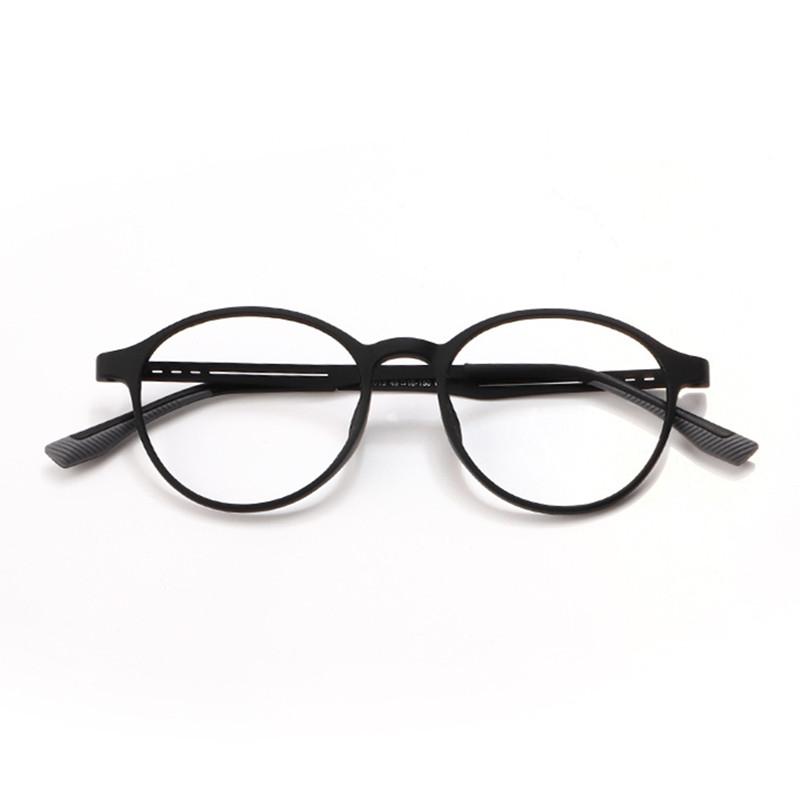 KOCOLIOR New Rubber Titanium Anti Blue Light Reading Glasses Customized Optical Round Frame Presbyopia Glasses for Men and Women