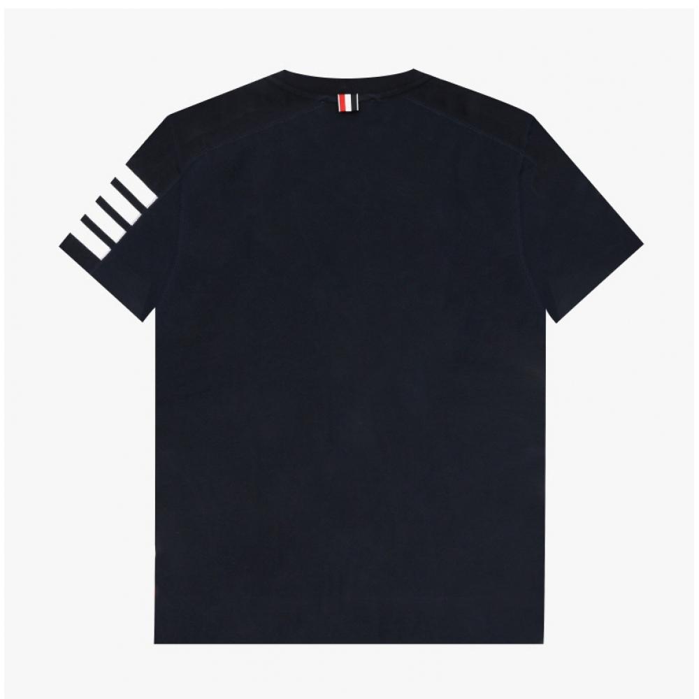 Thom Browne Men S ShorT Sleeve T ShirT 4 Bar STripe mjS246a 07323 415