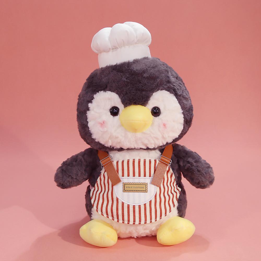 

Plush Penguin Toy With Short Pile Soft Material For Bedroom Decor Gift For Children чорний