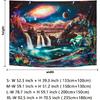 Lahasbja Blacklight Galaxy Planet Tapestry UV Reactive Waterfall Landscape Tapestry Mountain Wave Wall Tapestries Neon Nebula Plants Wall Hanging for