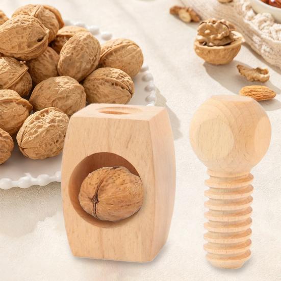 Nutcracker Wood Walnut Cracker Labor-saving Healthy Walnut Sheller Easy Grip Nut Opener Kitchen Walnut Gadget