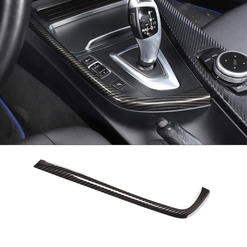 

For BMW 3 4 Series F30 F31 F32 F33 F34 F35 F36 F80 2013-19 real Carbon Fiber Car Gear Shift L Shape Strips Trim Car Accessories
