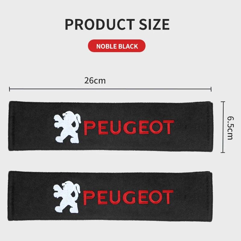 Fashion Car styling Car Seat Belt Covers Cotton Shoulder Pads For Peugeot 206 208 306 307 308 508 106 107 108 2008 3008 5008 207