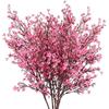 New Long Artificial Sakura Flower Silk Petals Spring Winter Garden Potted Plants Wedding Scene DIY Home Bouquet Decoration