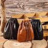 Vintage Handmade Genuine Leather Jewelry & Coin Purse
