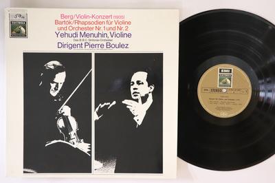 LP Plaat YEHUDI MENUHIN PIERRE BOULEZ BBC Berg Bartok Vioolconcert 1935 1C06301855 DIE STIMME SEI Duitsland Klassiek Gebruikt