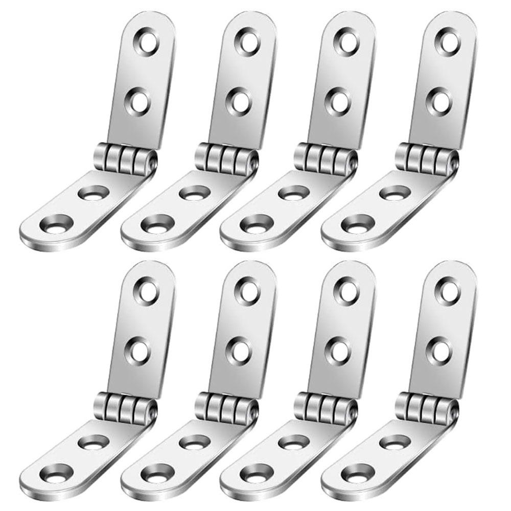 8Pcs Furniture Hardware Accessories Flap Screw-On Hinges 270 Degree Cabinet Door Hinge