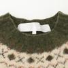 TAO COMME des GARCONS [xINVERALLAN] Green Fair Isle Wool Ribbed Knit Sweater tops M Green x purpleUsed