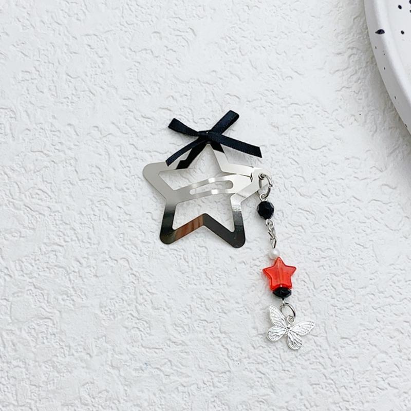 Multipurpose Star Bows Fringed Hair Clip Hairpins for Various Fashion Looks