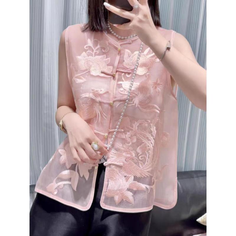 New vest summer antique fashion embroidered top