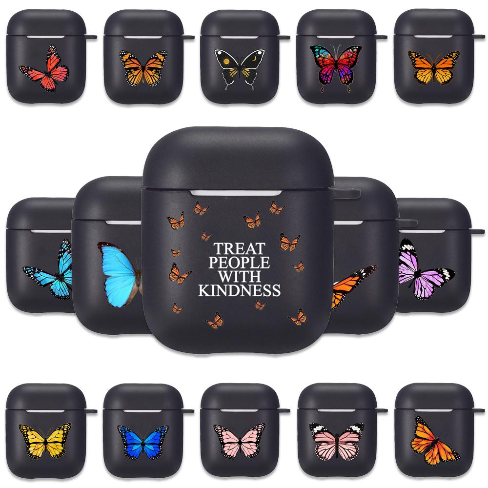 

Черный силиконовый чехол «Относитесь к людям с добротой» для Apple Airpods 1 2, чехлы-бабочки, Bluetooth, мягкий чехол для наушников Airpods