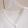 Women Ice Silk Short Sleeve Knitted V Neck T Shirt Versatile Pullover Simple Top